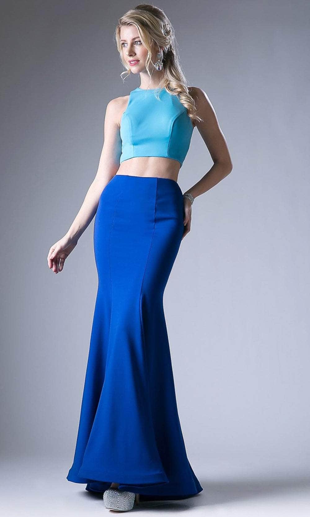 Ladivine CF117 Evening Dresses XS / Sky Blue-Royal