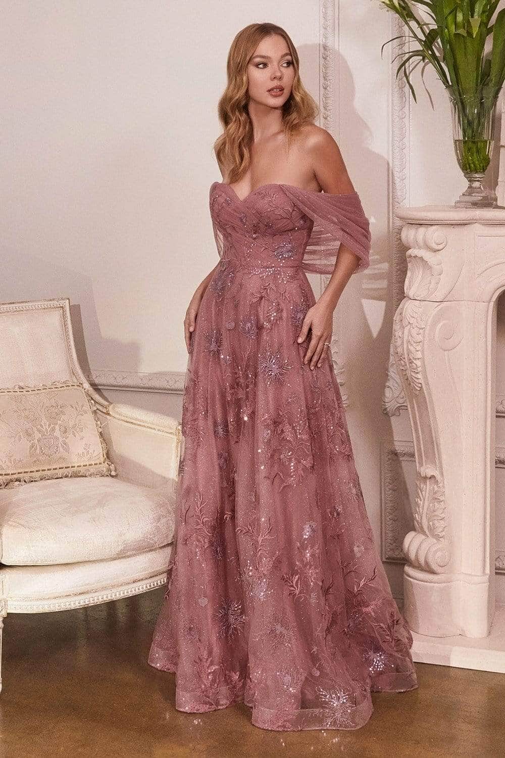 Ladivine OC008 Prom Dresses 2 / Dusty Rose