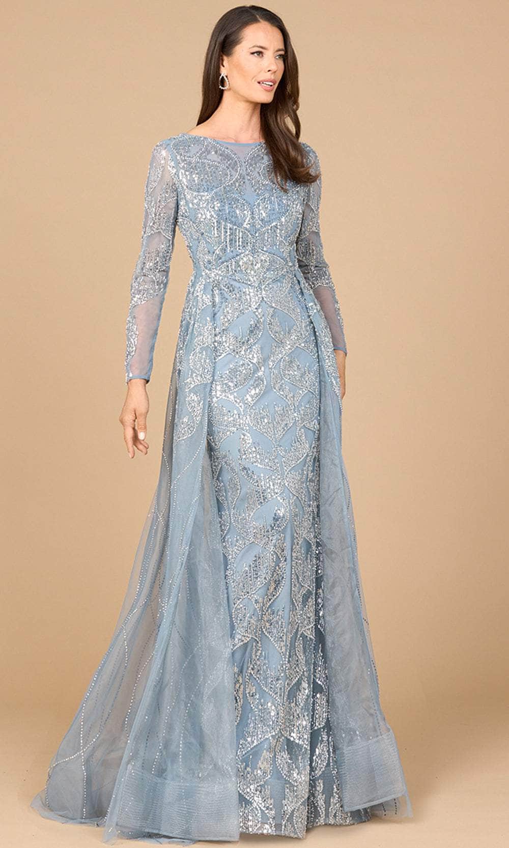 Lara Dresses 28933 - Bateau A-Line Gown with Overskirt Mother of the Bride Dresses