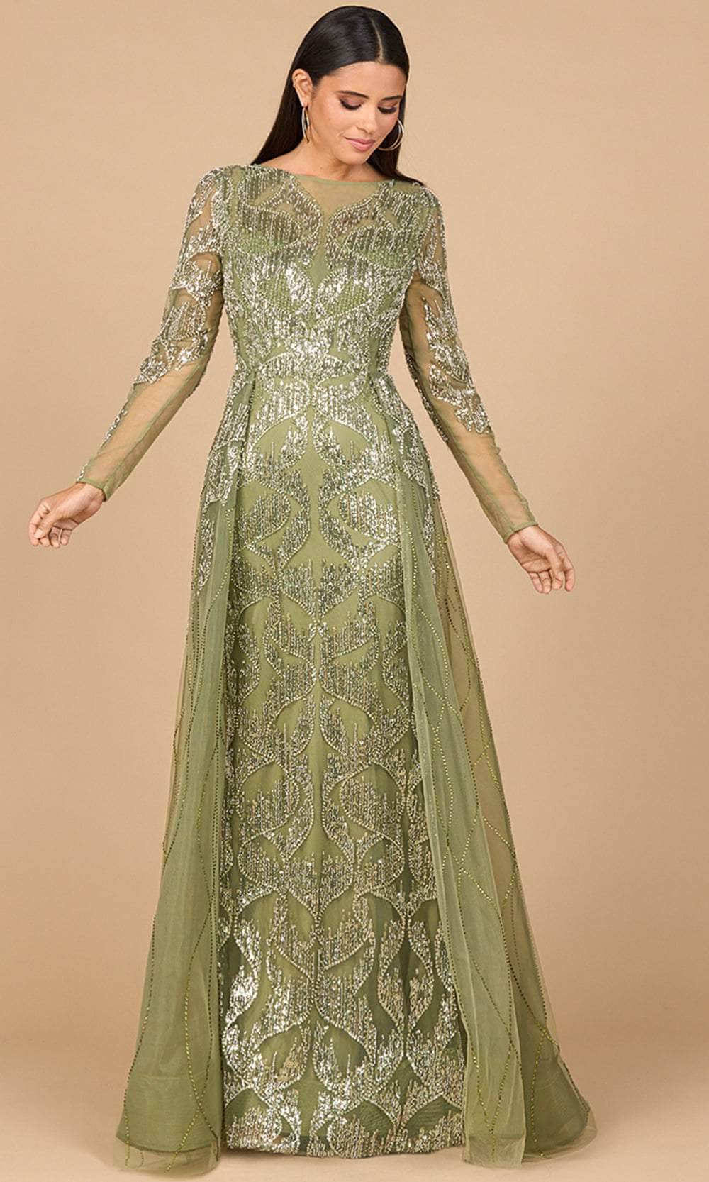 Lara Dresses 28933 - Bateau A-Line Gown with Overskirt Mother of the Bride Dresses