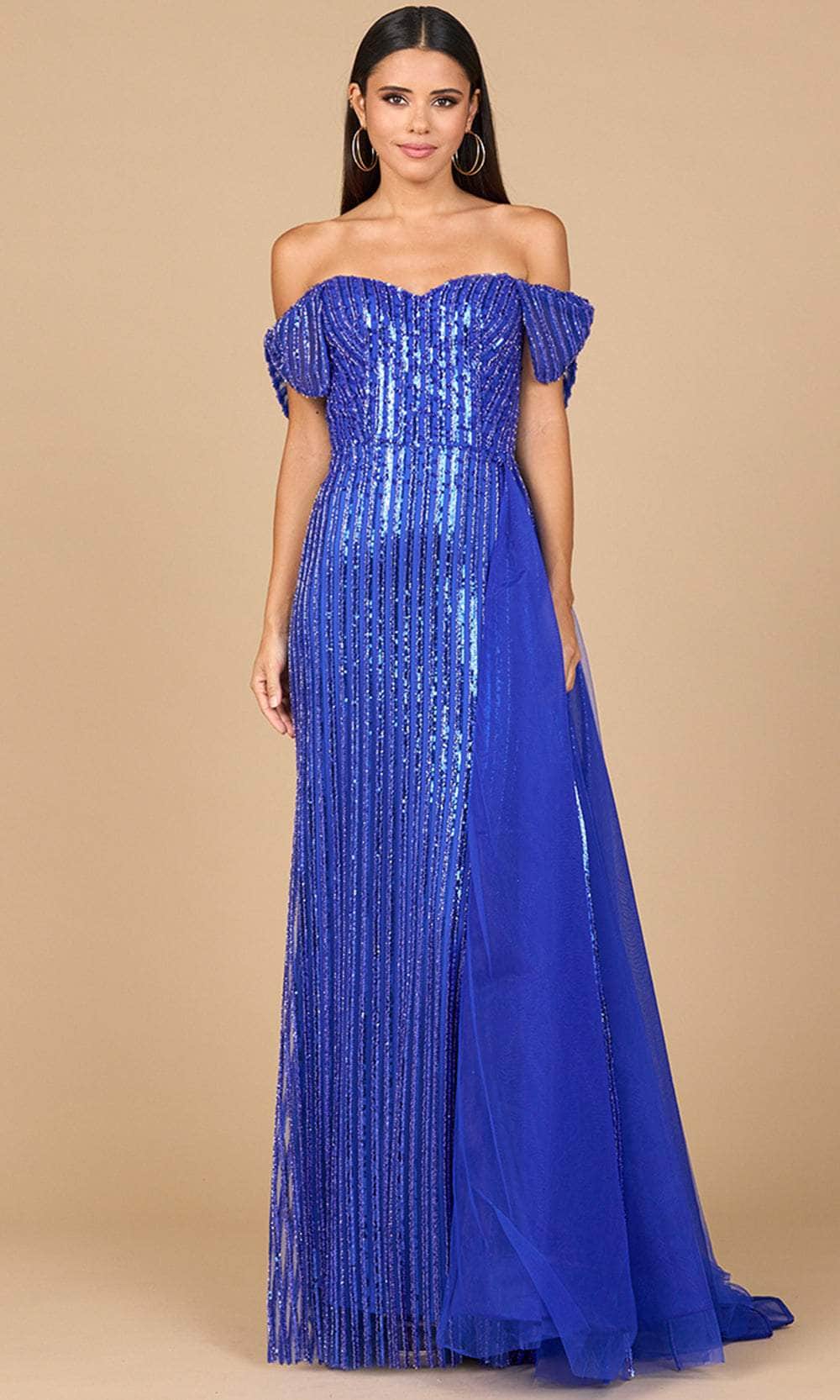 Lara Dresses 28959 - Linear Sequin Sweetheart A-Line Gown Prom Dresses