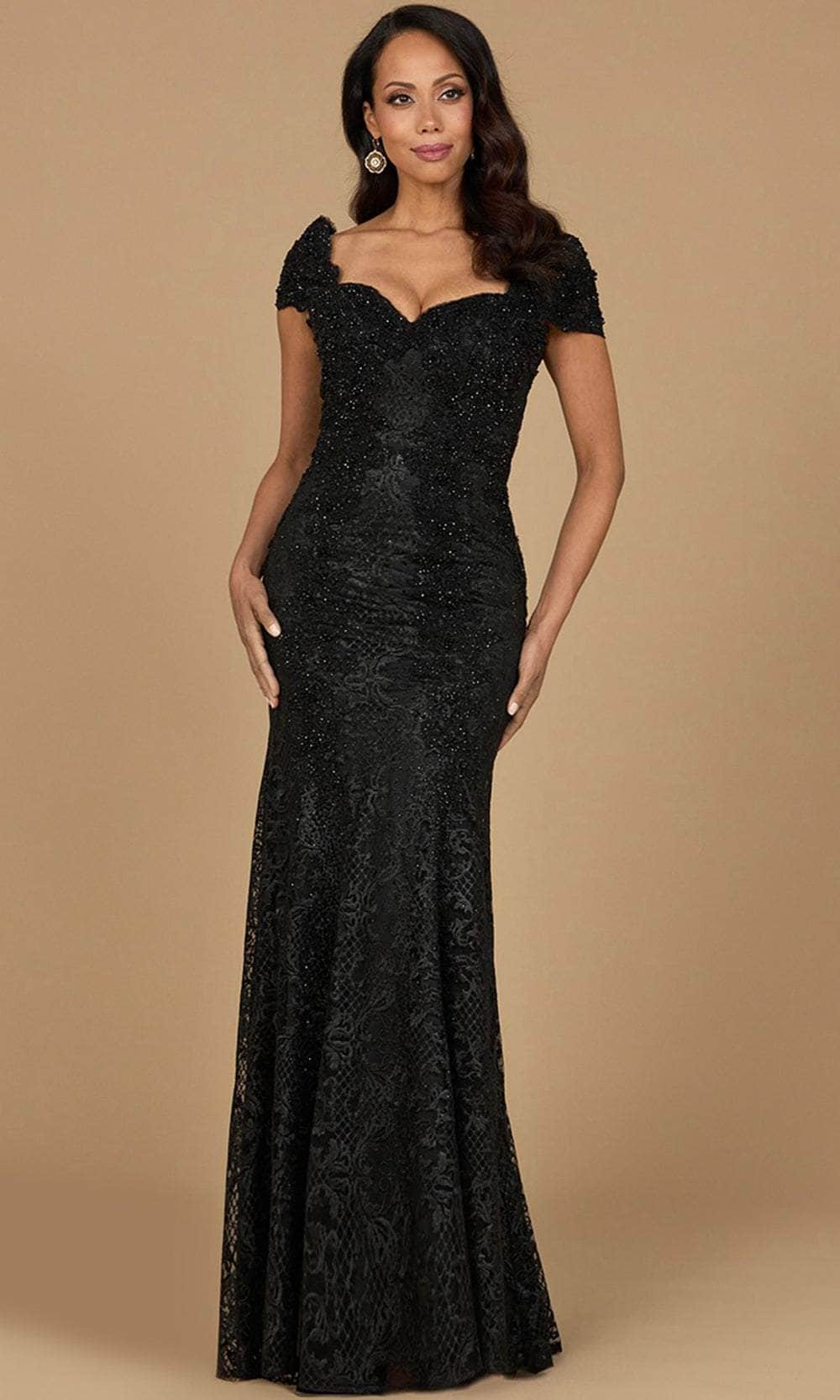 Lara Dresses 28980 - Sweetheart Lace Formal Dress Mother of the Bride Dresses 2 / Black