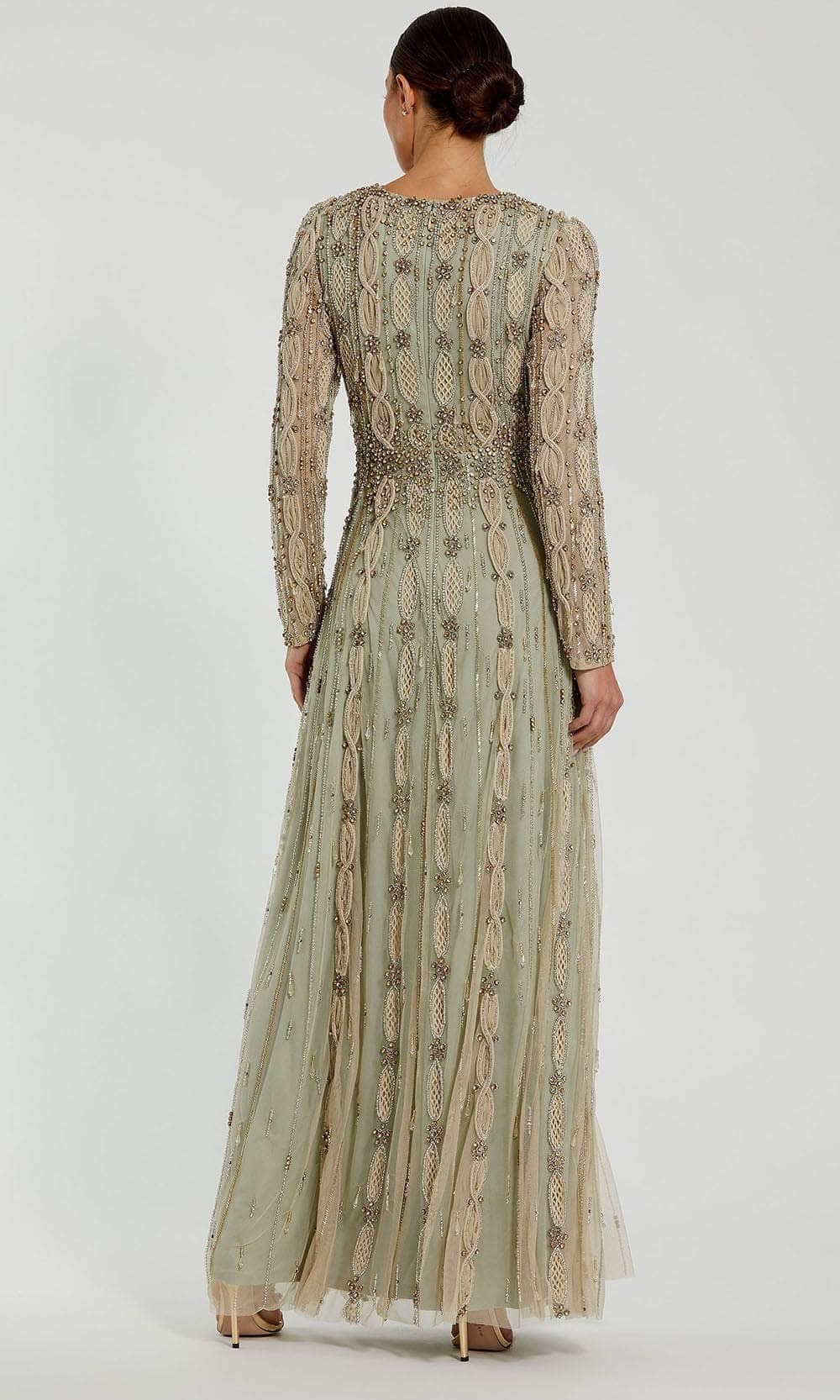 Mac Duggal 10077 - Intricate Beaded Chiffon Gown Mother of the Bride Dresses