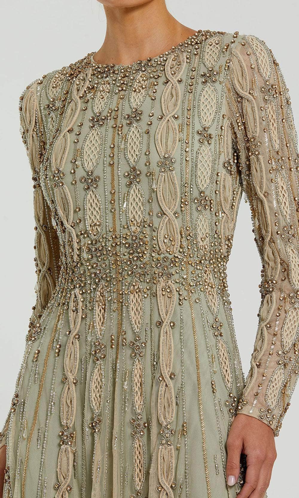 Mac Duggal 10077 - Intricate Beaded Chiffon Gown Mother of the Bride Dresses