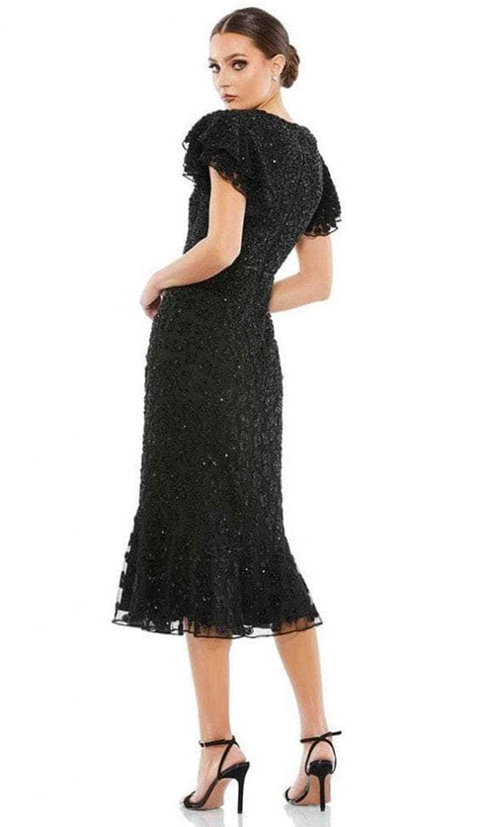 Mac Duggal 10771 - Jewel Neck with Bell Sleeves Formal Dress Cocktail Dresses