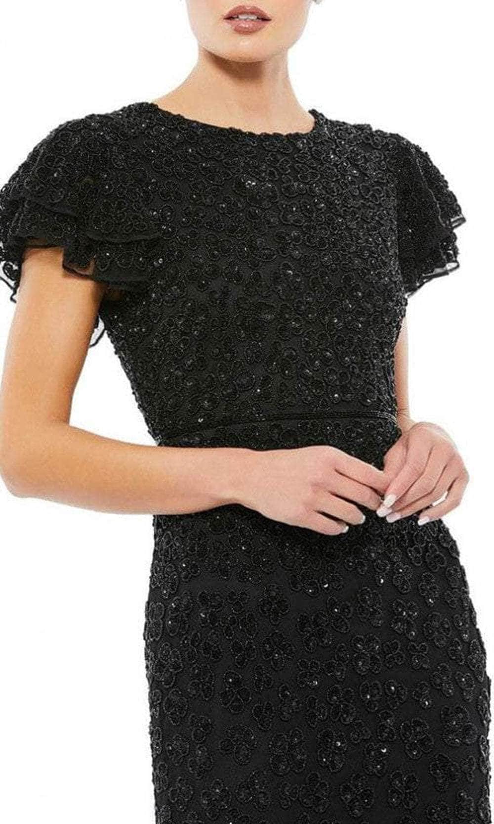 Mac Duggal 10771 - Jewel Neck with Bell Sleeves Formal Dress Cocktail Dresses