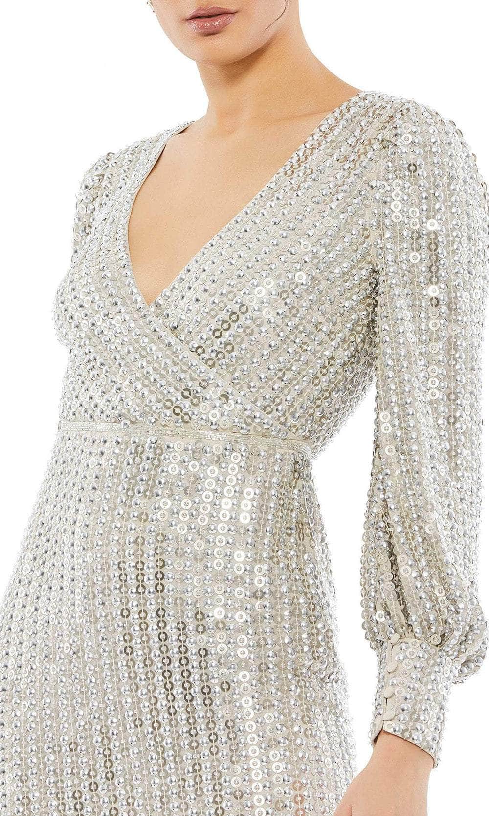 Mac Duggal 10809 - Beaded Bishop Sleeve Evening Dress Special Occasion Dress