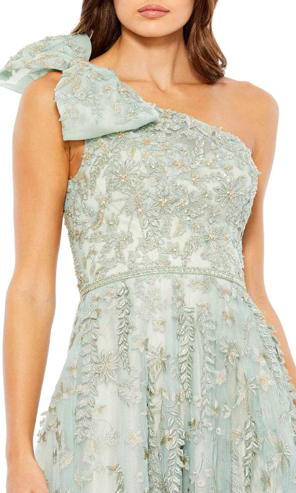 Mac Duggal 11177 - Asymmetrical Bow Accented Evening Dress Evening Dresses