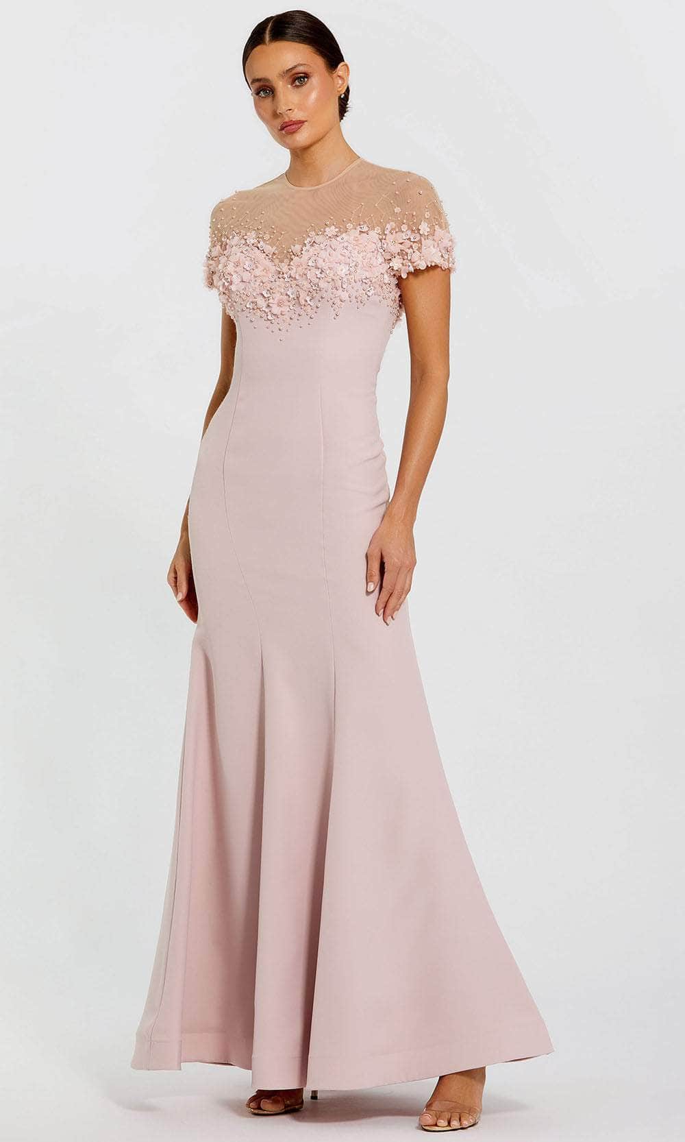 Mac Duggal 11867 - Embellished Capelet Evening Dress Mother of the Bride Dresses