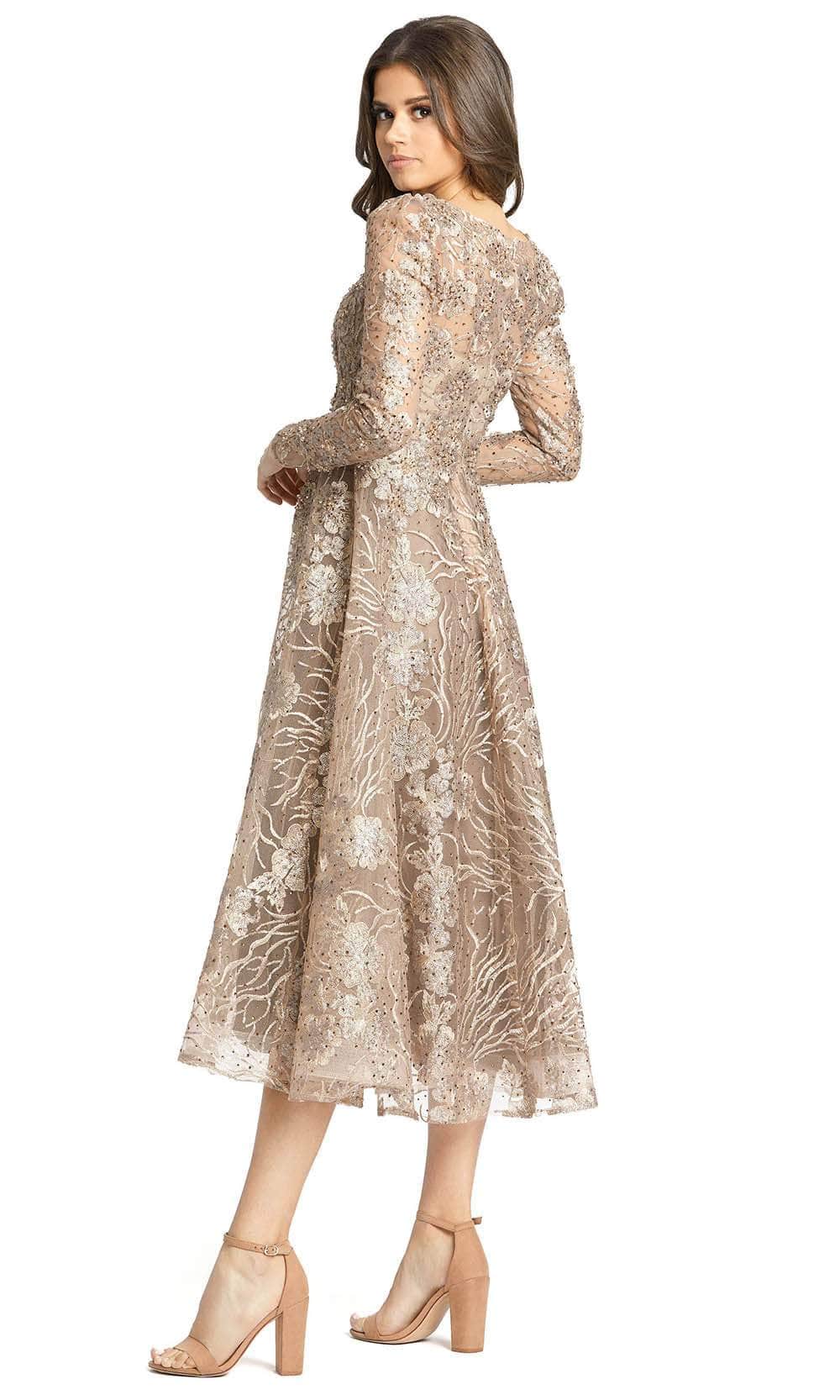 Mac Duggal 20286 - Long Sleeve Beaded Lace Cocktail Dress Special Occasion Dress