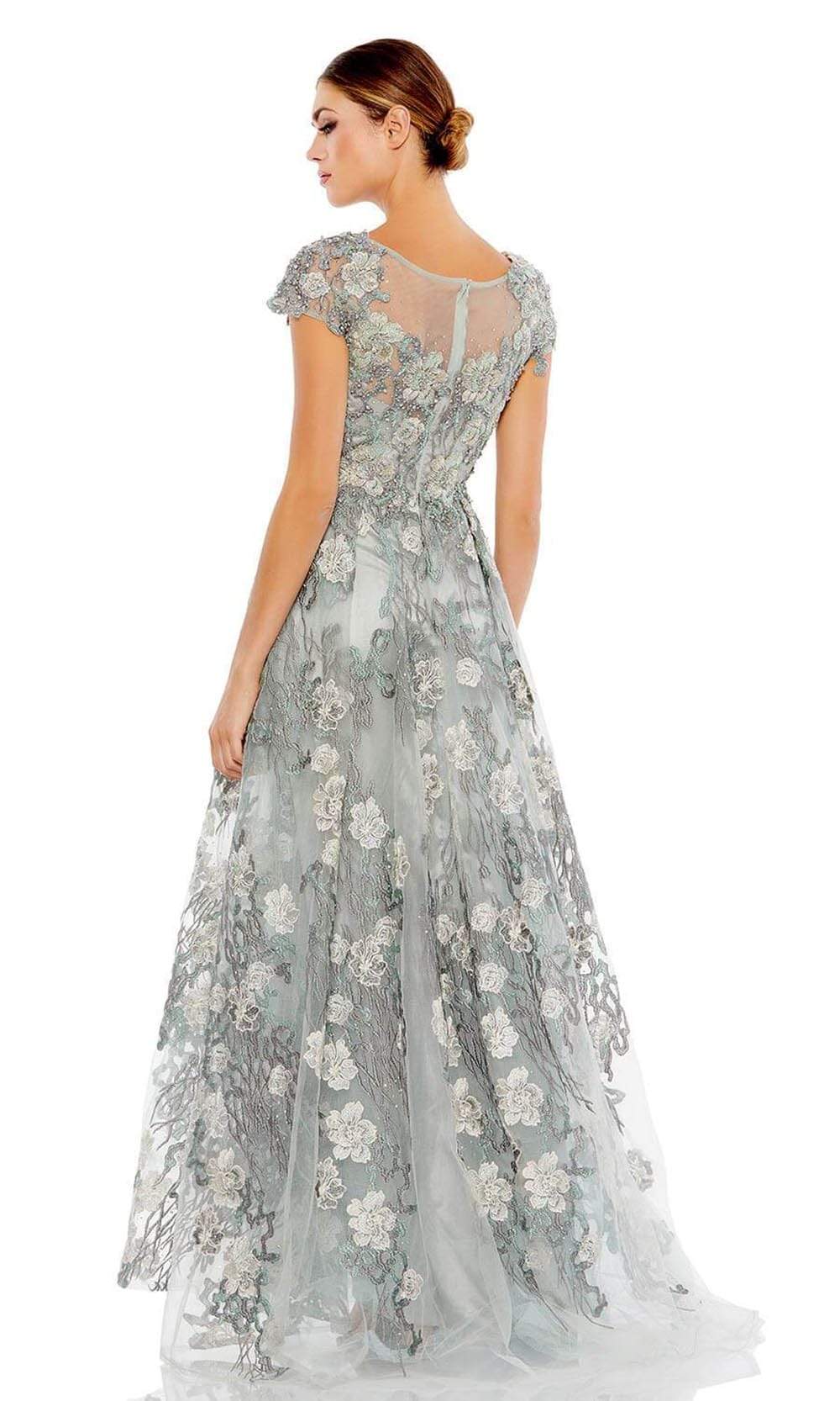 Mac Duggal - 20294 Modest Floral Beaded A-line Dress Mother of the Bride Dresess