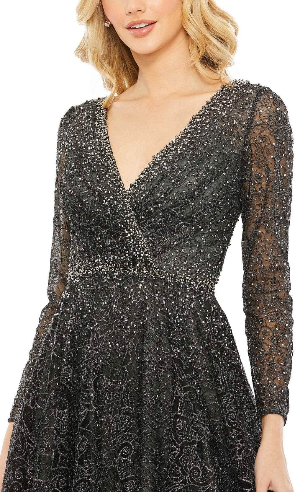 Mac Duggal 20372 - Long Sleeve Embellished Evening Dress Special Occasion Dress