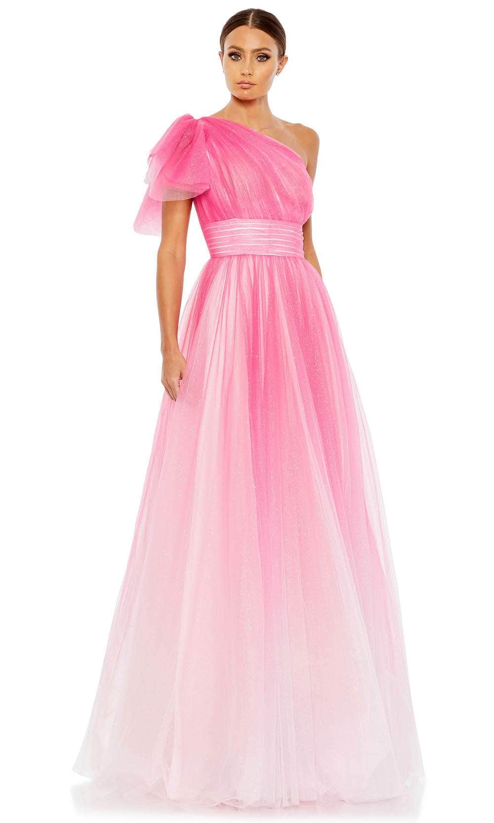 Mac Duggal 20377 - One-Shoulder Ombre Prom Dress Special Occasion Dress 0 / Hot Pink/Ombre