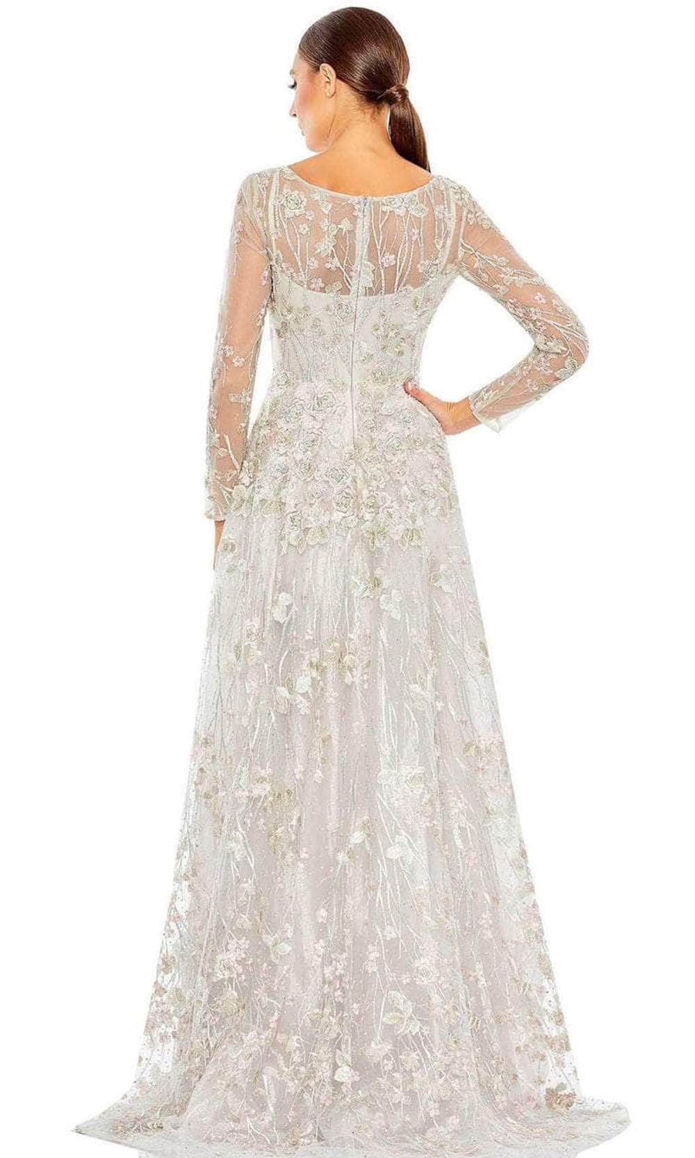 Mac Duggal 20402 - Long Sleeve Wrapped Bodice A-Line Dress Special Occasion Dress