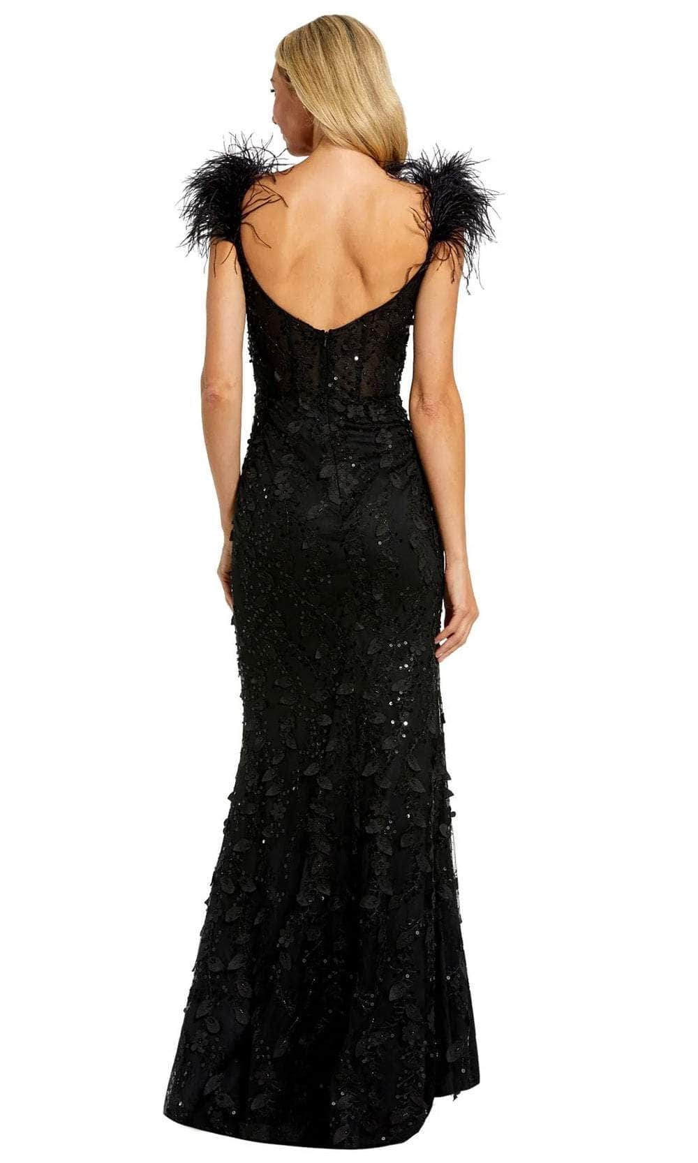 Mac Duggal 20889 - Feathered Corset Evening Gown Prom Dresses