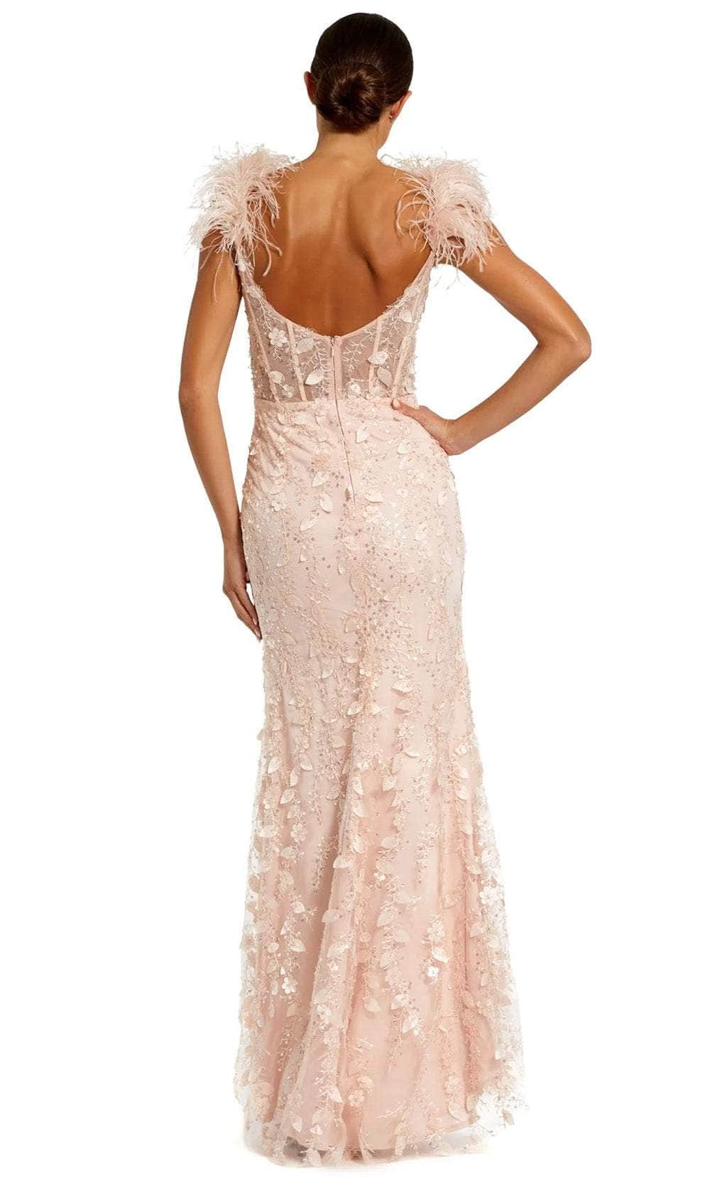 Mac Duggal 20889 - Feathered Corset Evening Gown Prom Dresses