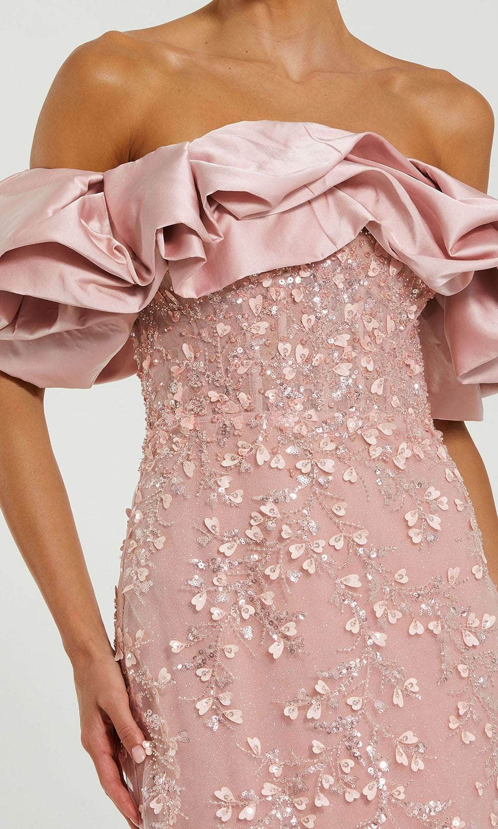 Mac Duggal 21033 - Elegant Tulle Gown with Ruffle Detail Evening Dresses