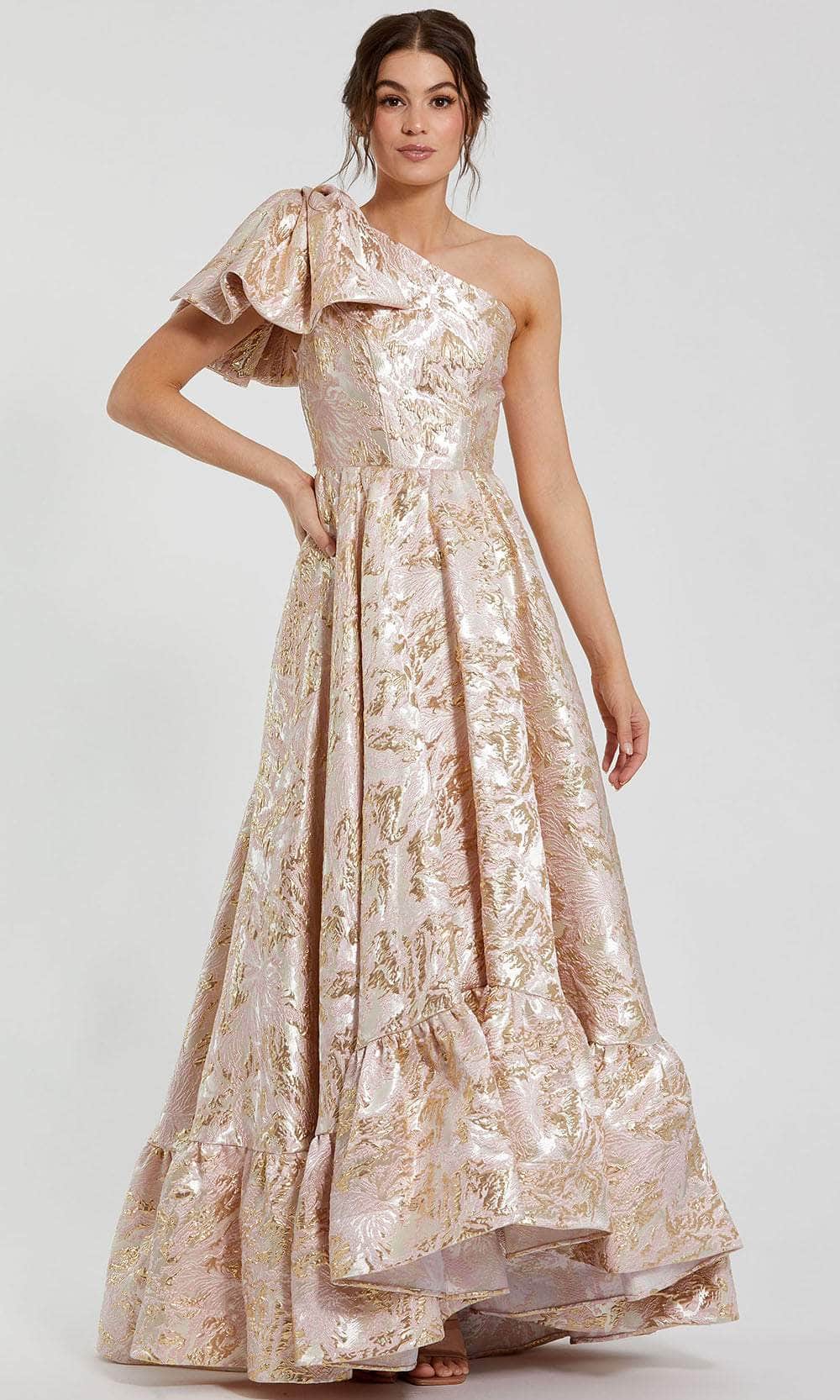 Mac Duggal 27546 - High Neck Embroidered Gown Evening Dresses