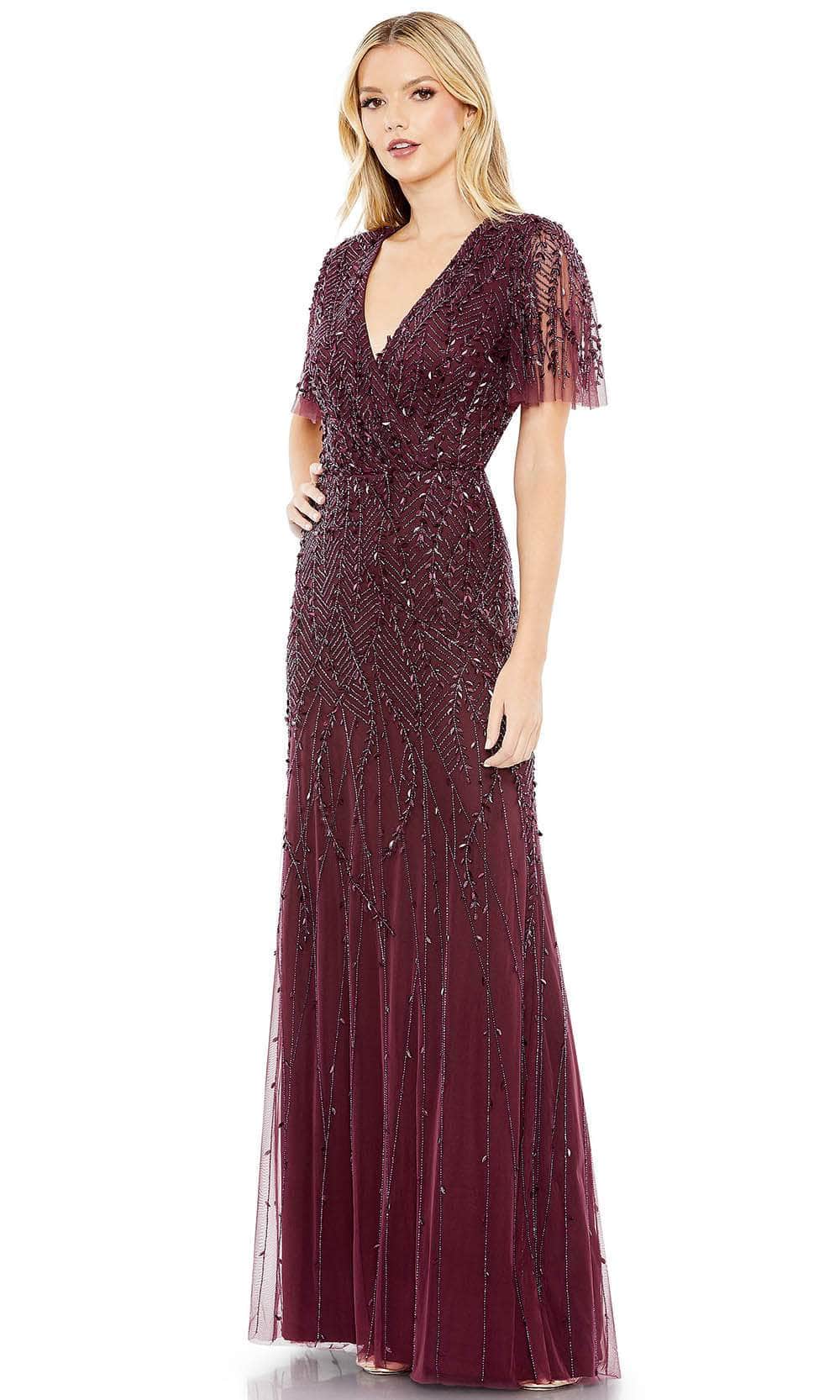 Mac Duggal 35109 - V-Neck Sequined Formal Gown Mother of the Bride Dresses