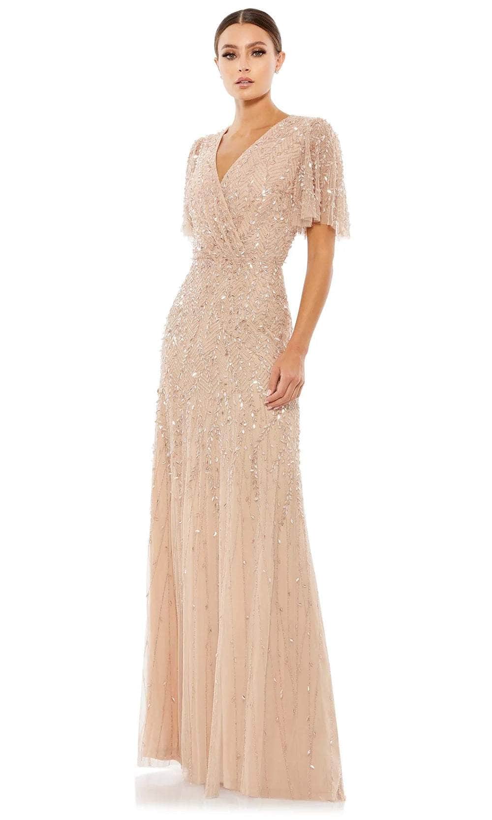 Mac Duggal 35109 - V-Neck Sequined Formal Gown Mother of the Bride Dresses