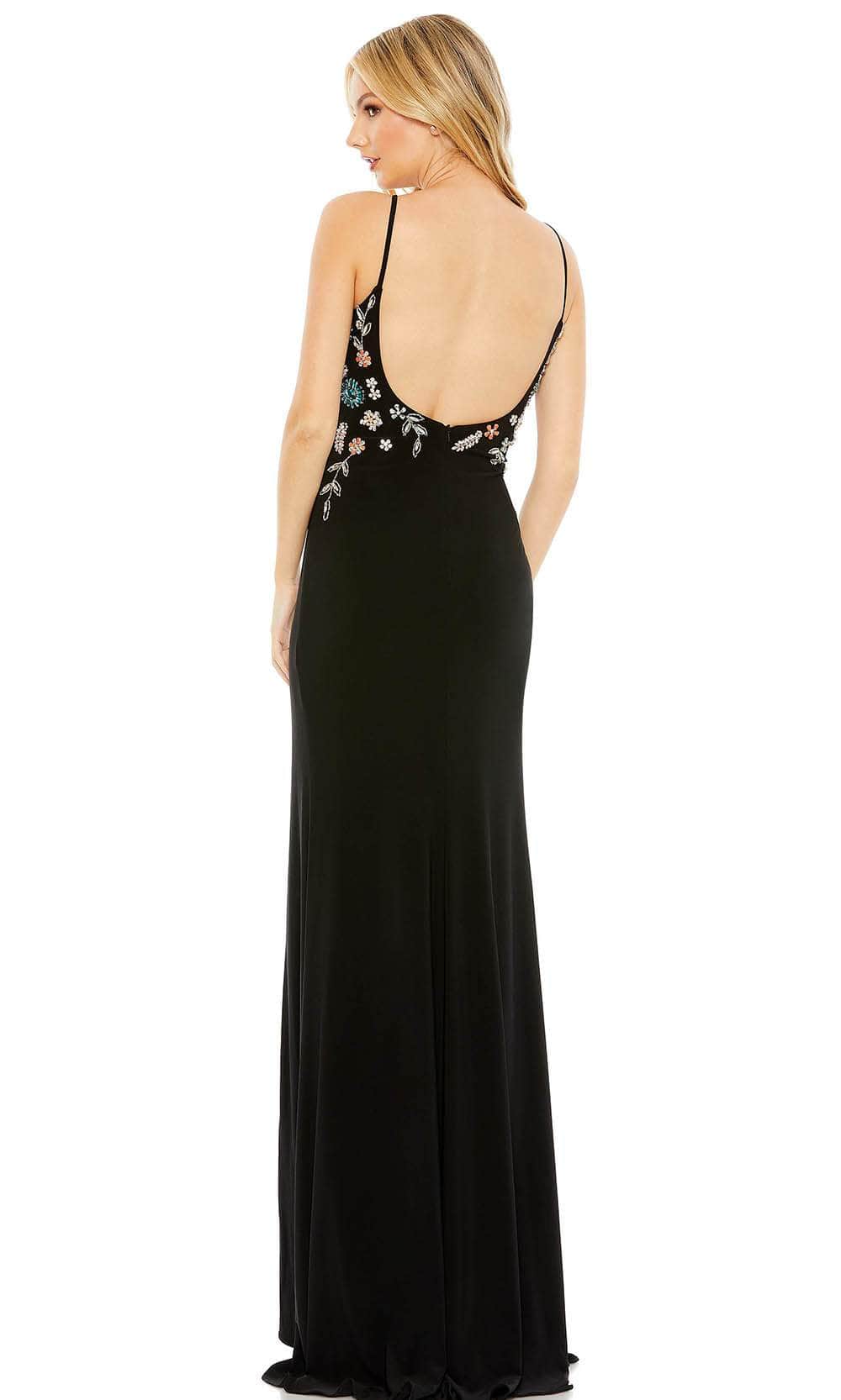 Mac Duggal 42006 - V-Neck Beaded Floral Prom Gown Prom Dresses