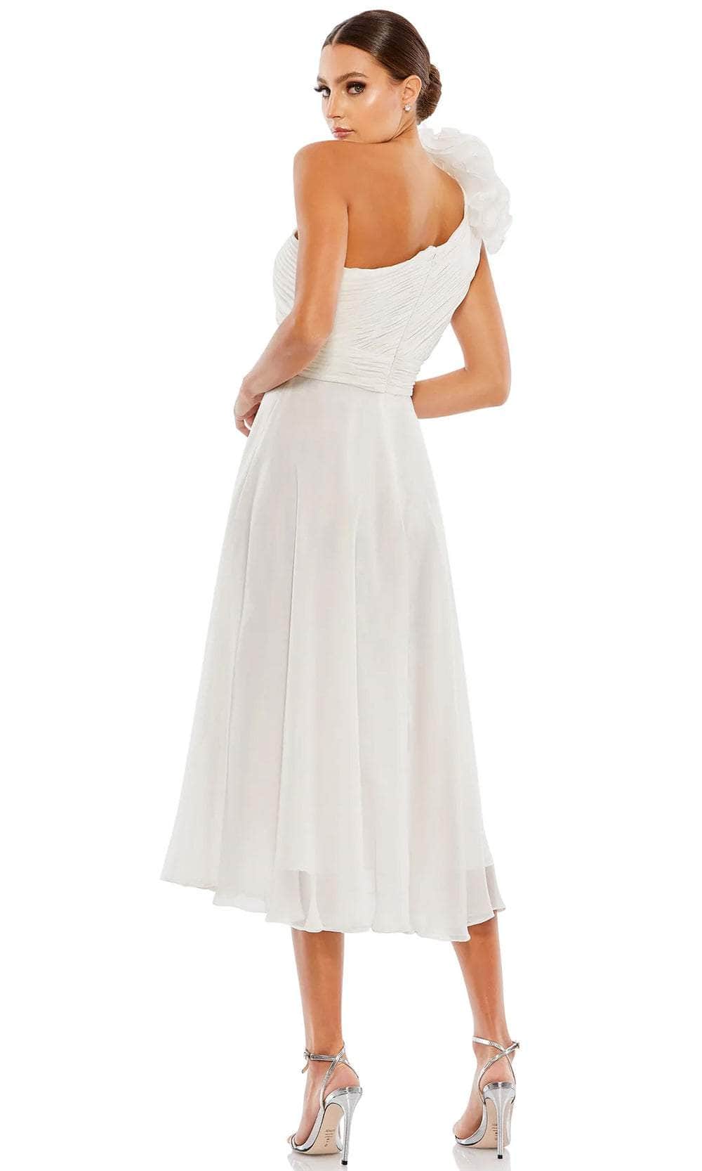 Mac Duggal 49491 - Ruffled Shoulder A-Line Prom Dress Prom Dresses