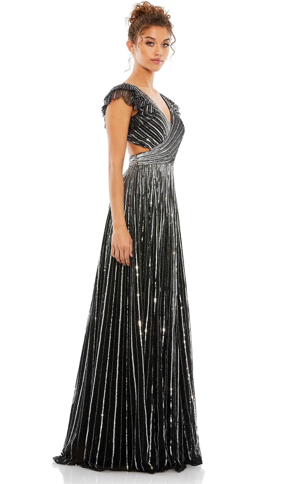Mac Duggal 5568 - Crisscrossed Back Evening Gown Prom Dresses