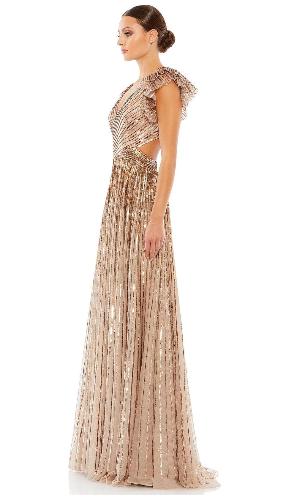 Mac Duggal 5568 - Crisscrossed Back Evening Gown Prom Dresses