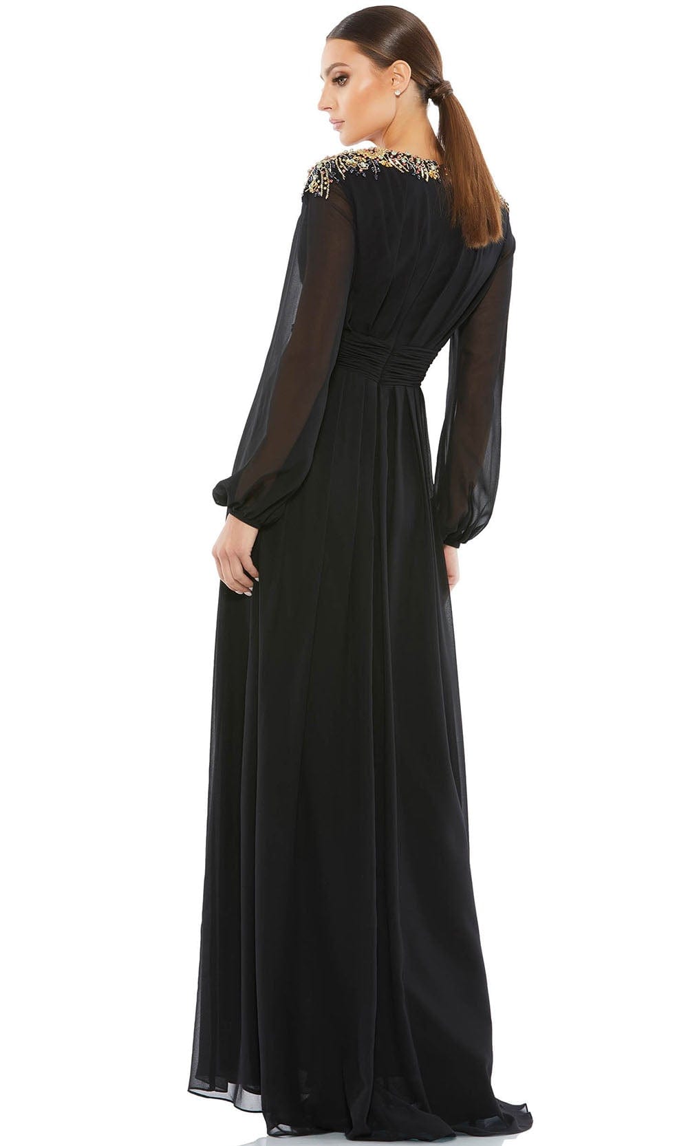 Mac Duggal 55694 - Bishop Sleeve A-Line Evening Gown | Couture Candy Special Occasion Dress