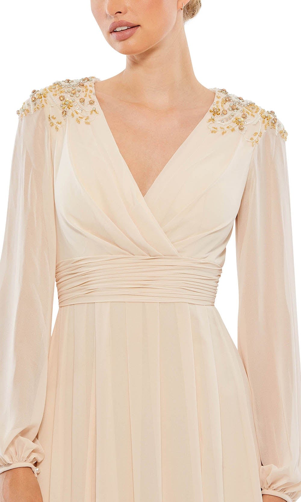 Mac Duggal 55694 - Bishop Sleeve A-Line Evening Gown | Couture Candy Special Occasion Dress