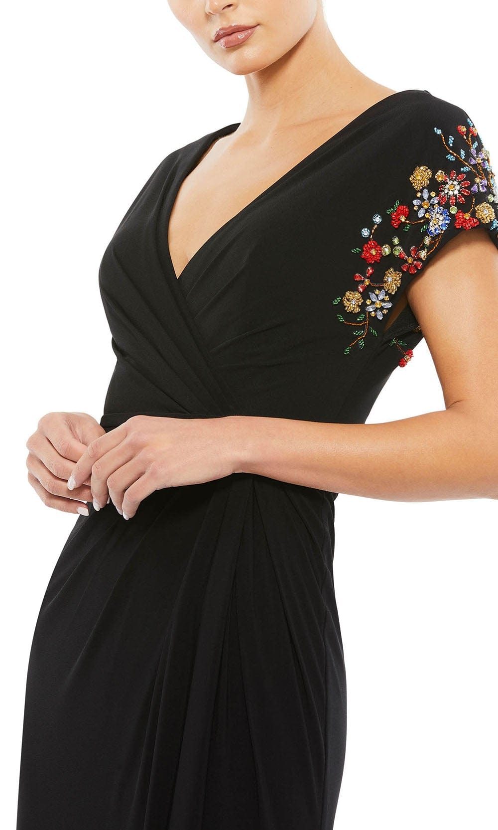 Mac Duggal 55709 - Floral Beaded Evening Gown | Couture Candy Special Occasion Dress