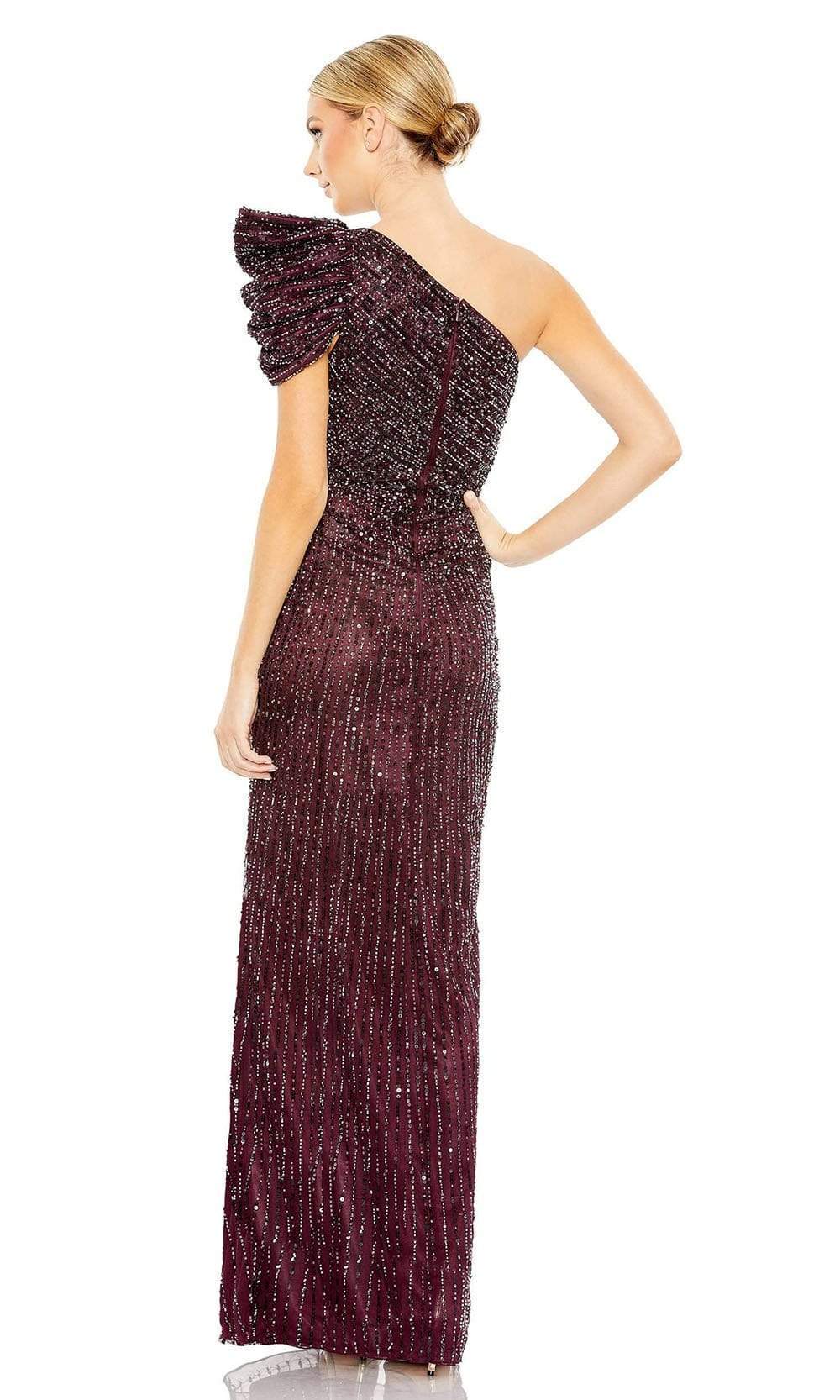Mac Duggal - 5622 Draped Sleeve Sequin Gown Evening Dresses