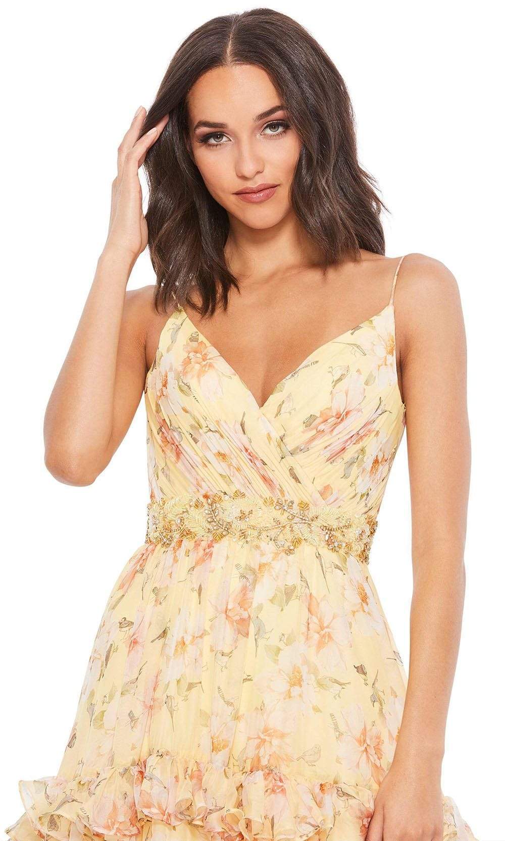 Mac Duggal - 67794 Floral Printed A-Line Tiered Dress Prom Dresses