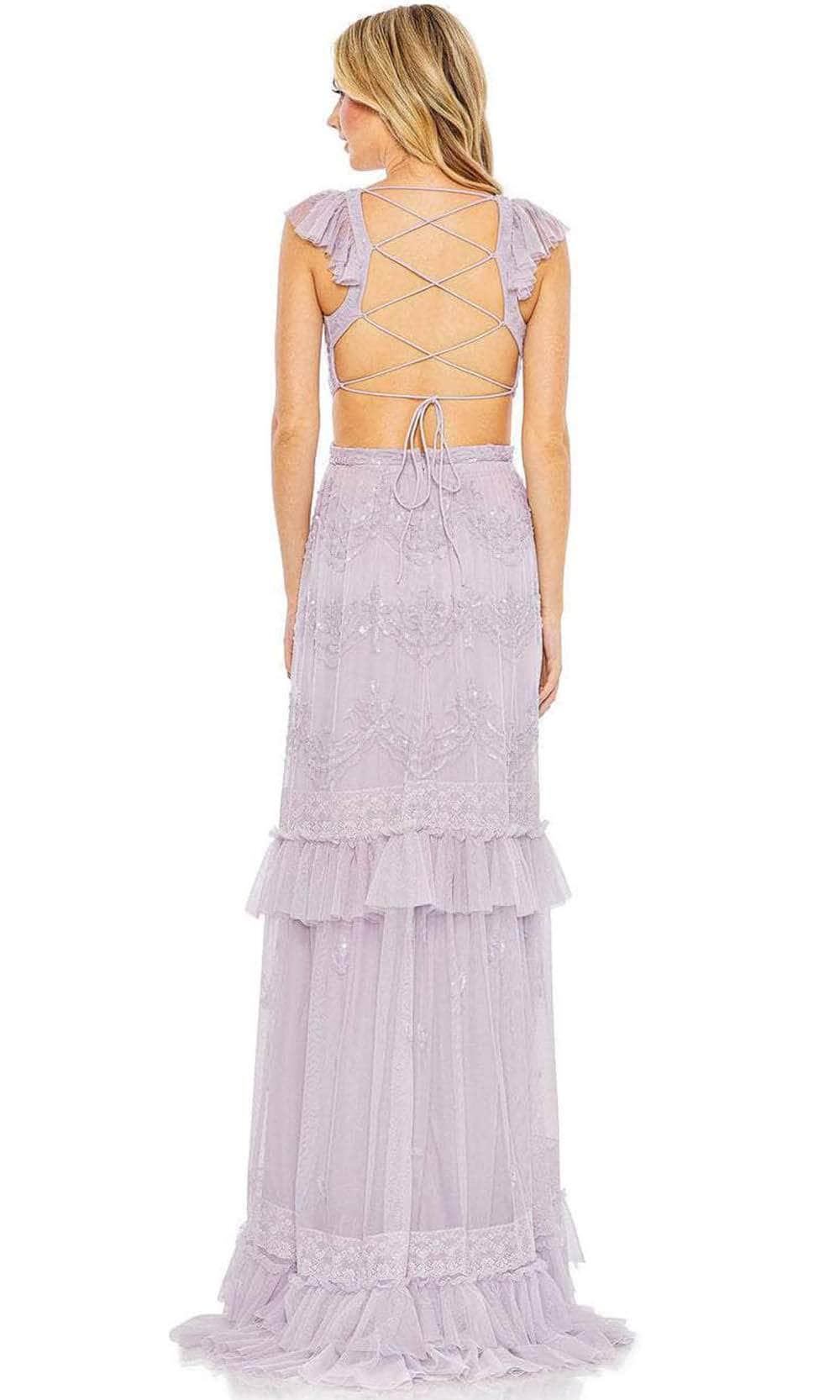 Mac Duggal 9167 - Cap Sleeve V-Neck Long Dress Special Occasion Dress