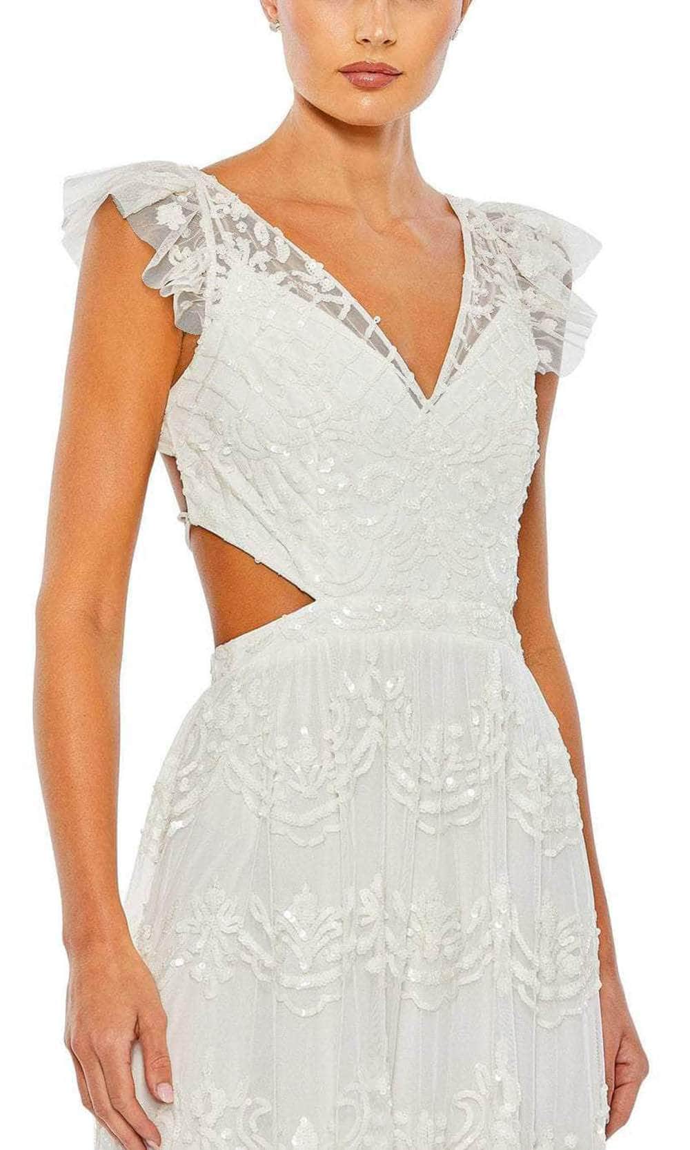 Mac Duggal 9167 - Cap Sleeve V-Neck Long Dress Special Occasion Dress