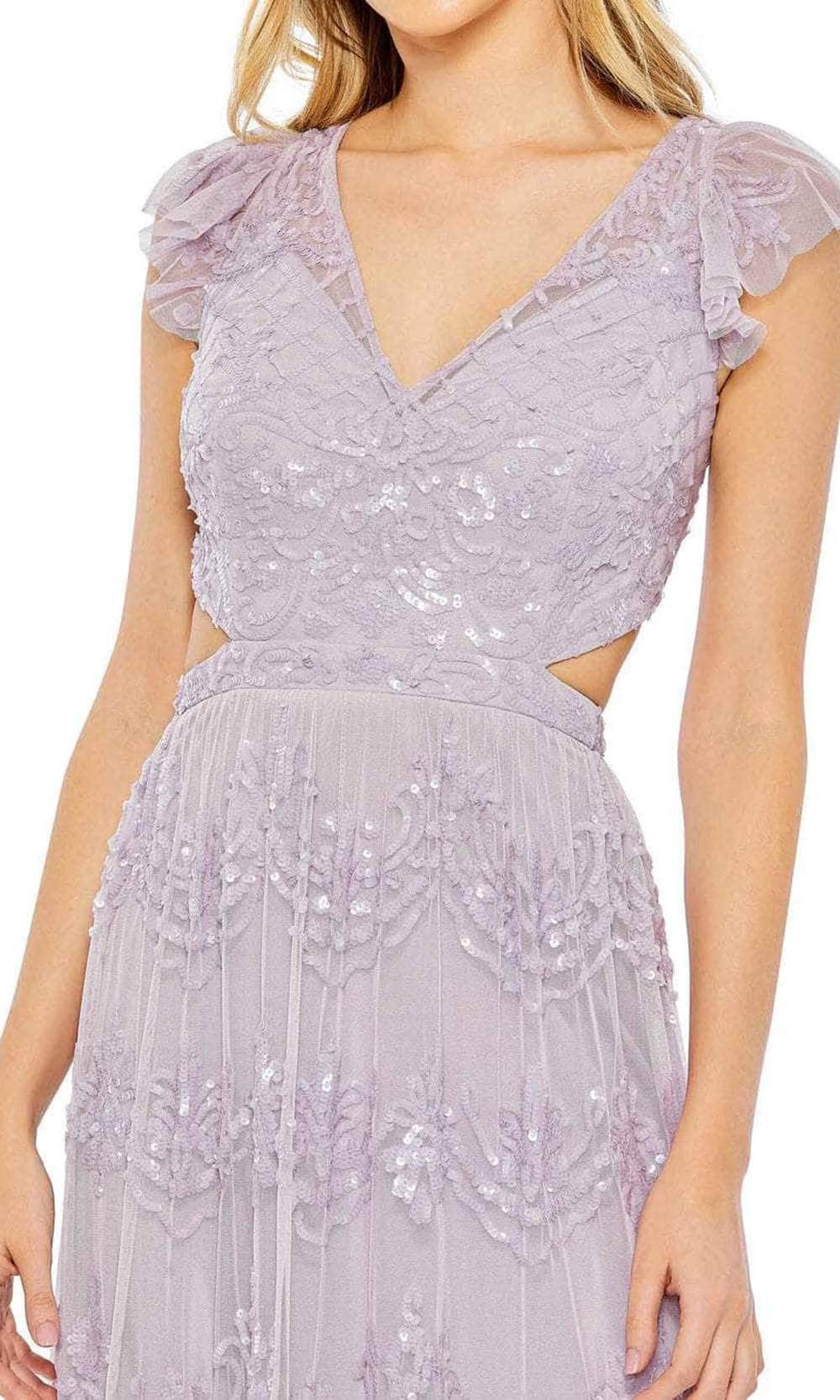 Mac Duggal 9167 - Cap Sleeve V-Neck Long Dress Special Occasion Dress