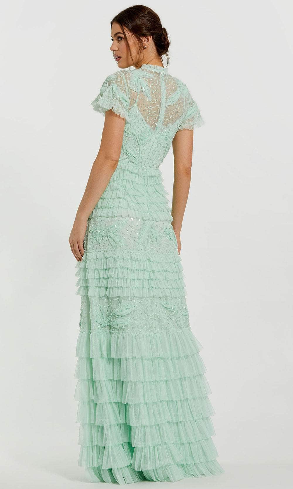 Mac Duggal 9278 - Floral Applique High Neck Dress Mother of the Bride Dresses