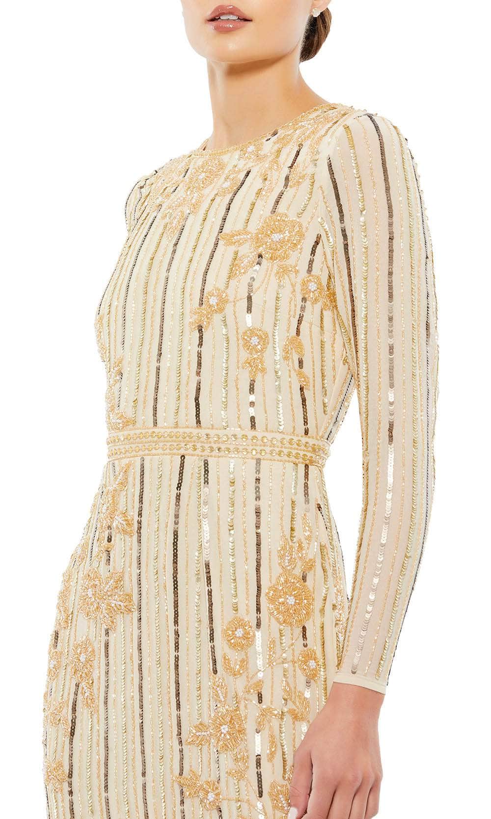 Mac Duggal 93627 - Striped Sequined Formal Dress Cocktail Dresses