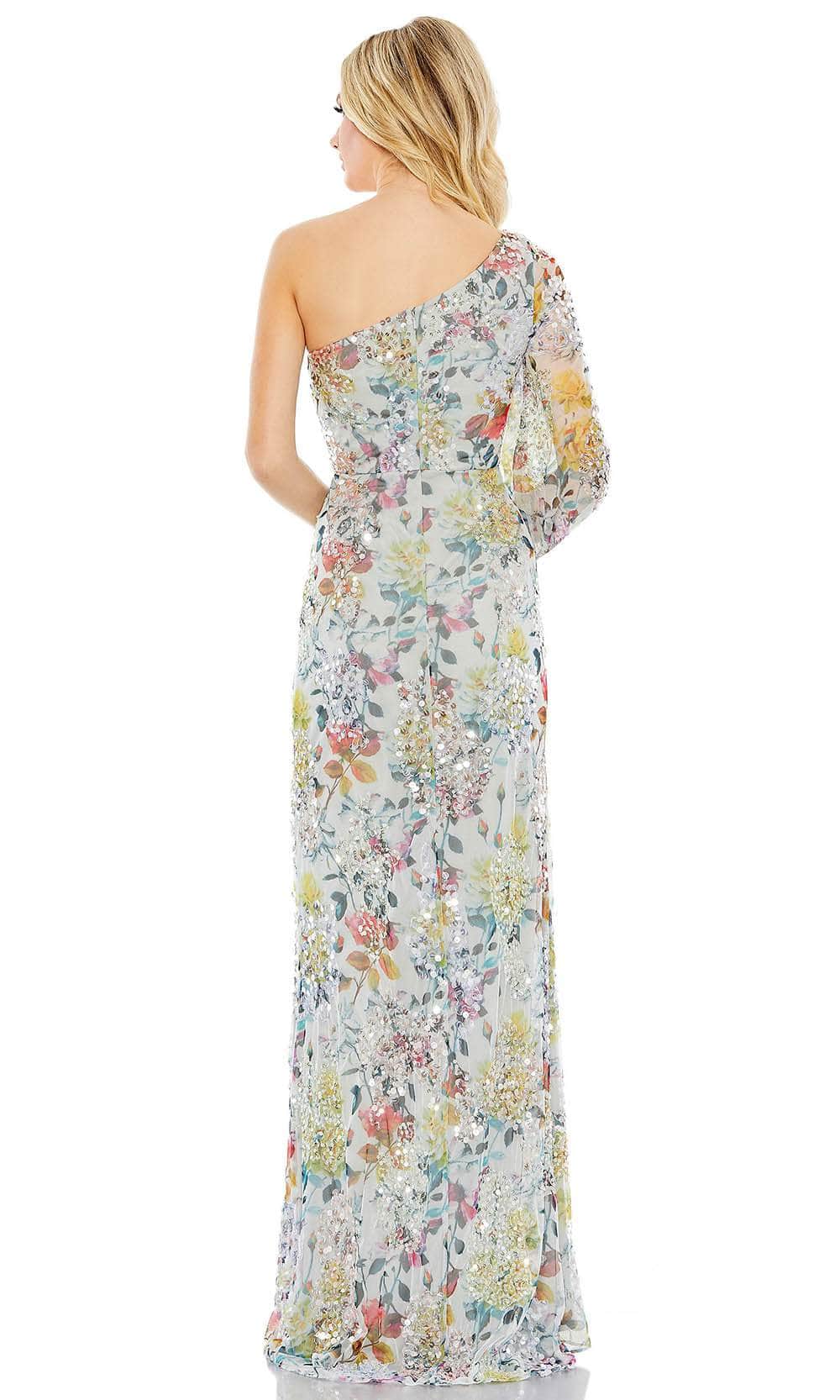 Mac Duggal 93747 - Beaded Floral Print Evening Gown Evening Dresses