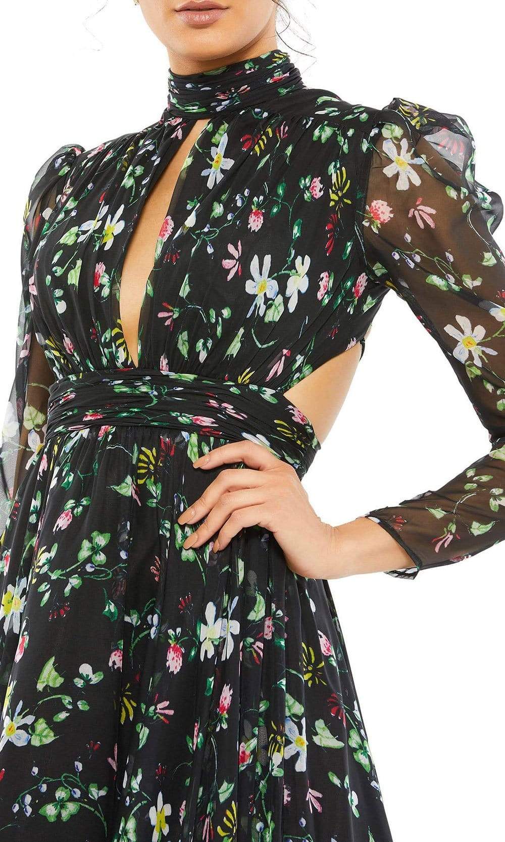 Mac Duggal Evening - 67942D High Neck Floral Evening Dress Special Occasion Dress