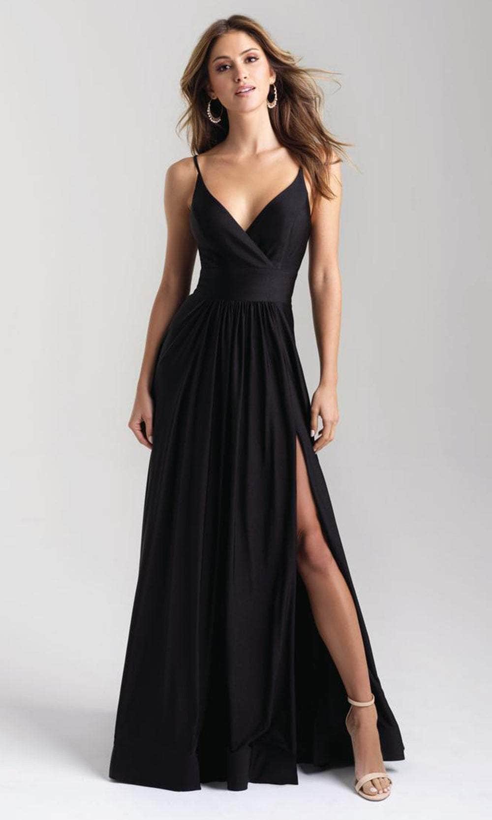 formal dresses madison James Ruffle Strapless Ball Gown by Sherri Hill
