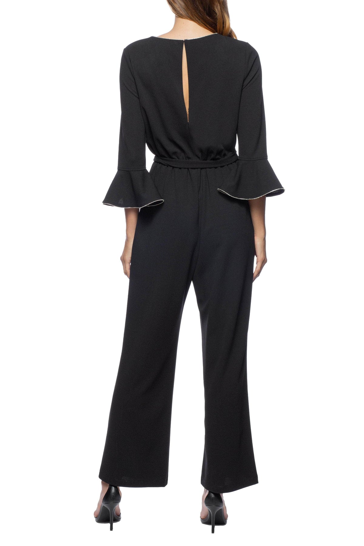 Marina 268259 - Bell Sleeve Crepe Jumpsuit