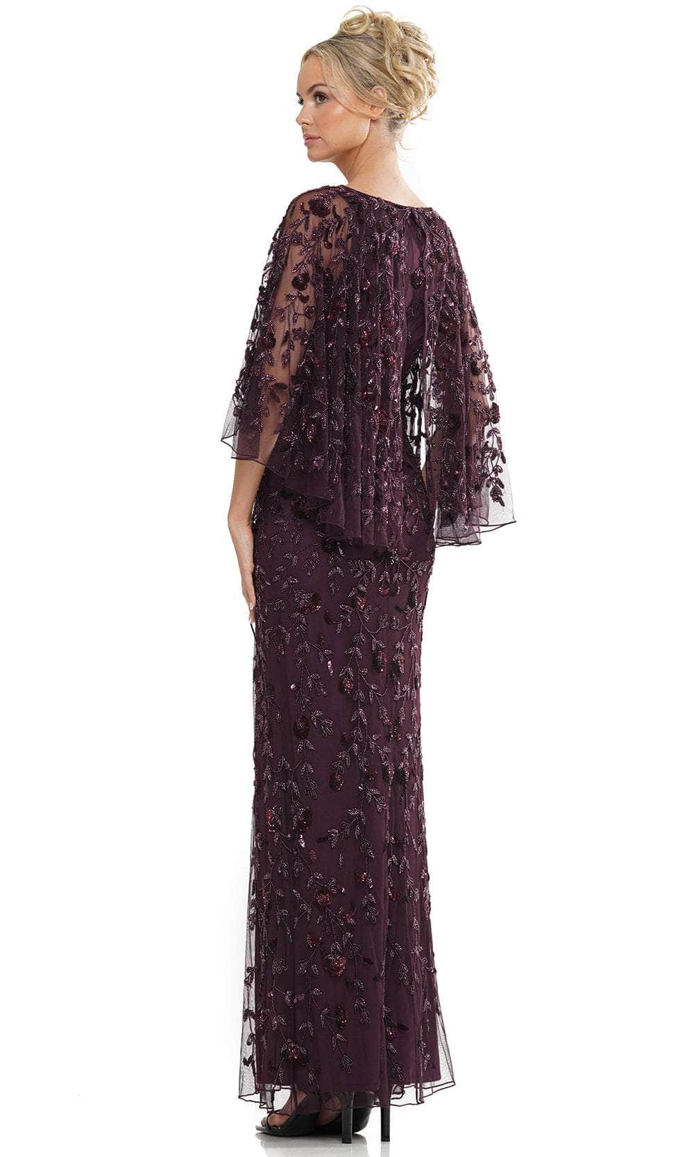 Marsoni by Colors MV1282 - Foliage Beaded V-Neck Formal Gown Special Occasion Dress