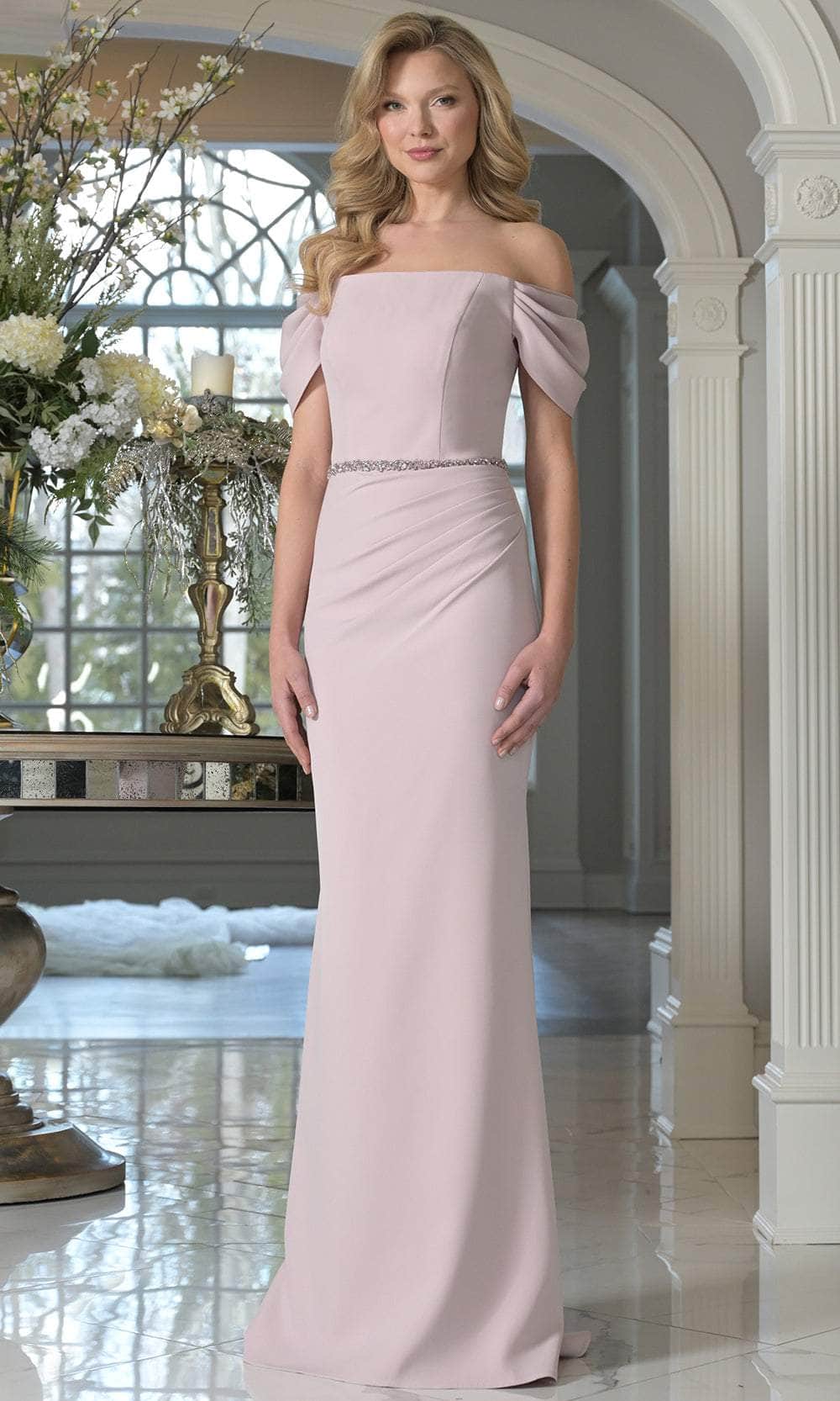 Marsoni by Colors MV1352 - Off Shoulder Fitted Evening Gown Mother of the Bride Dresses