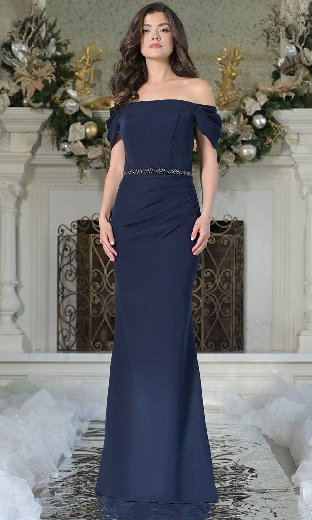 Marsoni by Colors MV1352 - Off Shoulder Fitted Evening Gown Mother of the Bride Dresses