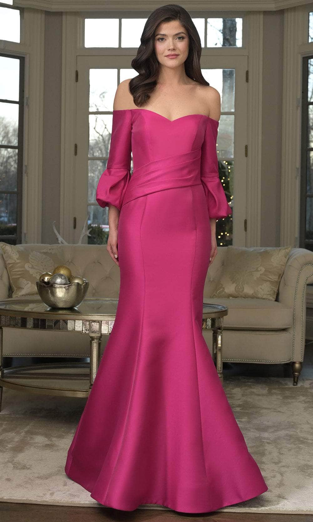 Marsoni by Colors MV1355 - Quarter Sleeve Mermaid Evening Gown Mother of the Bride Dresses