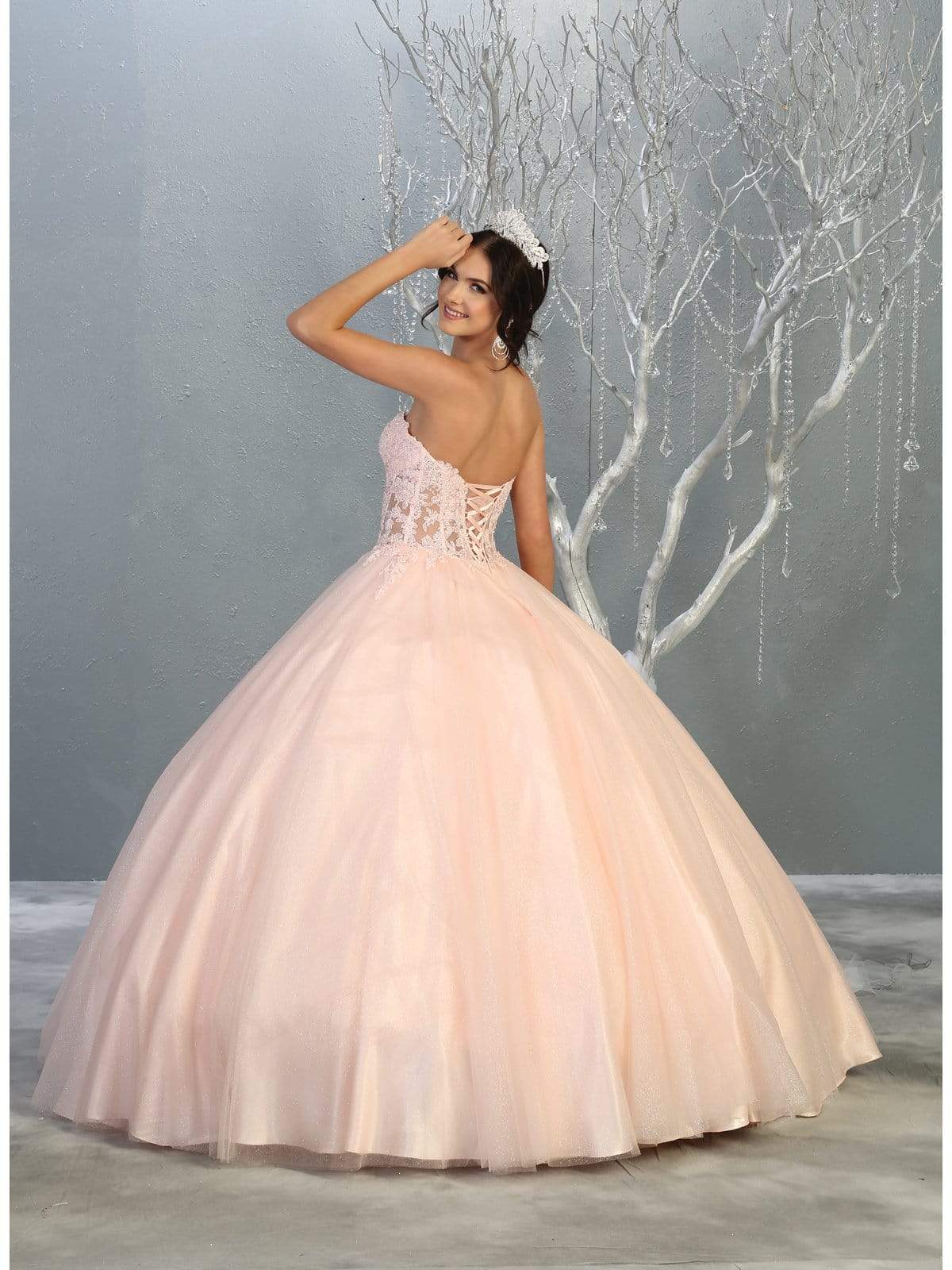 May Queen - LK141 Strapless Sweetheart Corset Bodice Ballgown Quinceanera Dresses