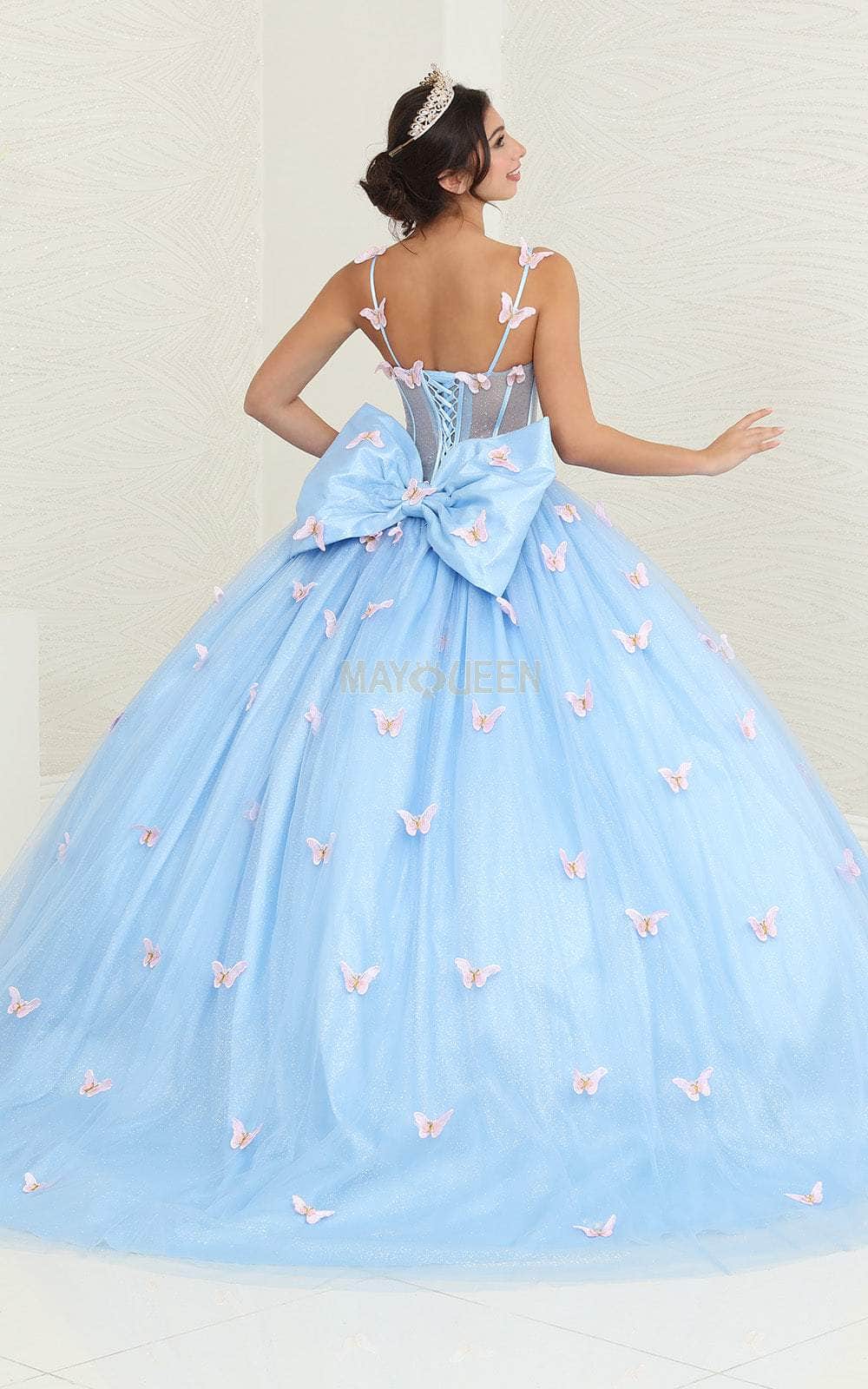 May Queen LK239 - Butterfly Applique Ballgown Special Occasion Dresses