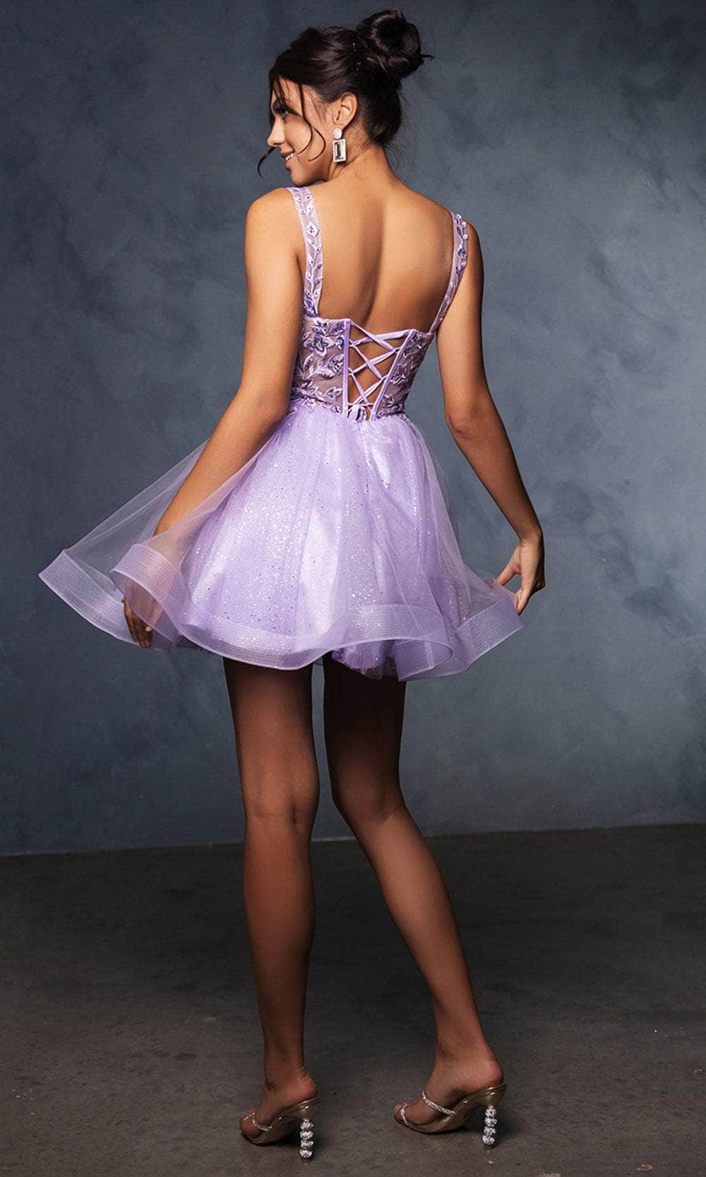 May Queen MQ2149 - Glitter Illusion Cocktail Dress Homecoming Dresses