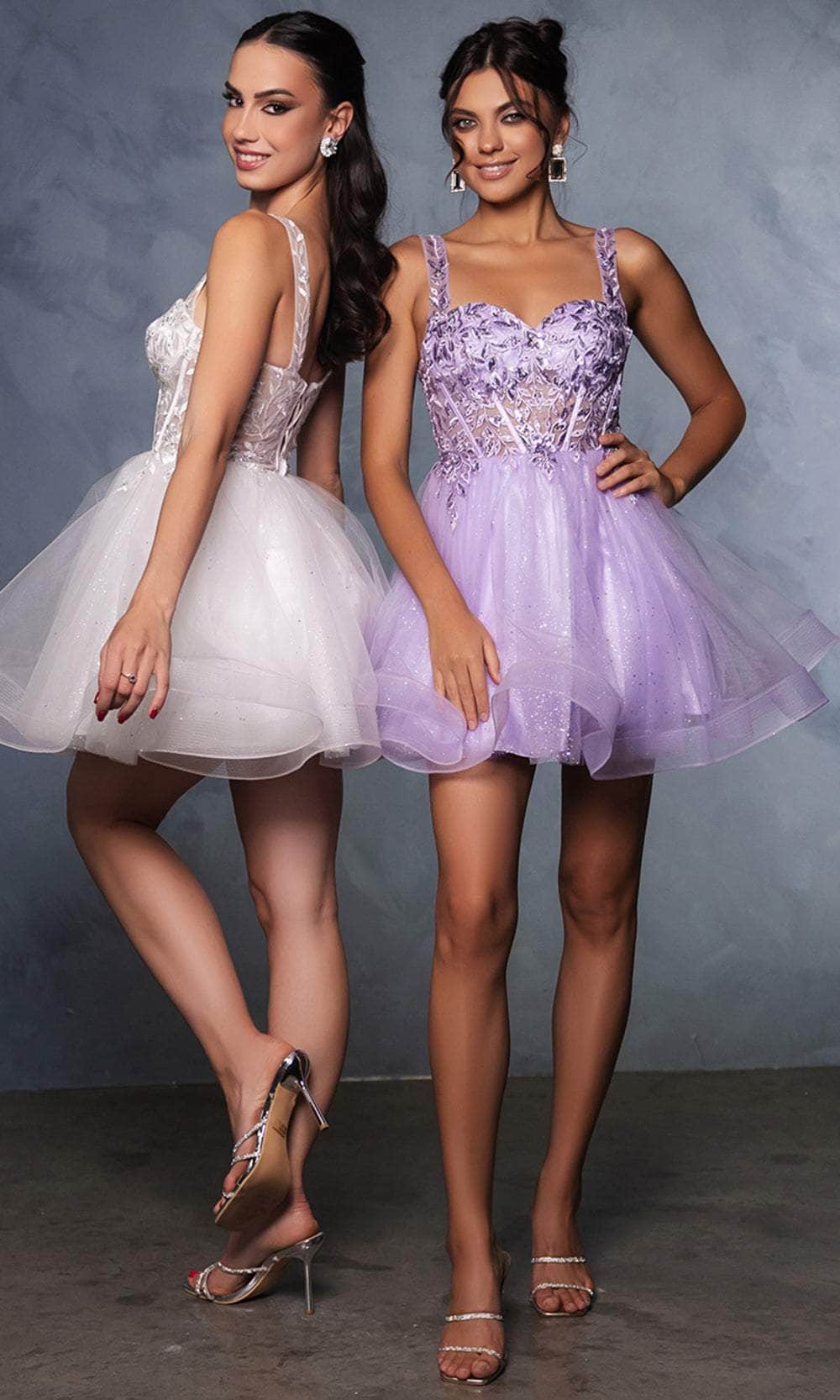 May Queen MQ2149 - Glitter Illusion Cocktail Dress Homecoming Dresses